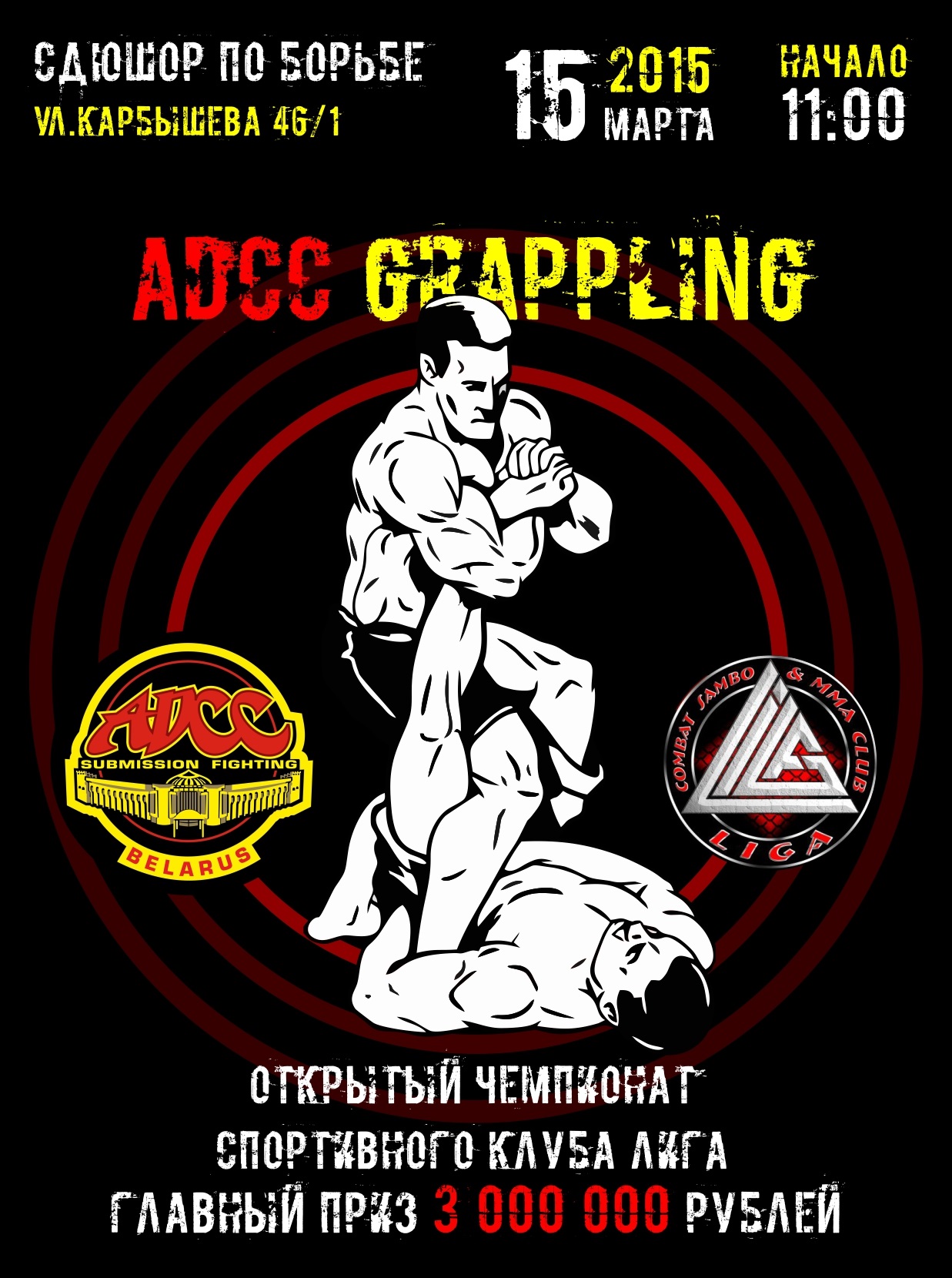 РЕЗУЛЬТАТЫ ОТКРЫТОГО ЧЕМПИОНАТА СПОРТИВНОГО КЛУБА «ЛИГА» ПО ГРЭППЛИНГУ ADCC 2015